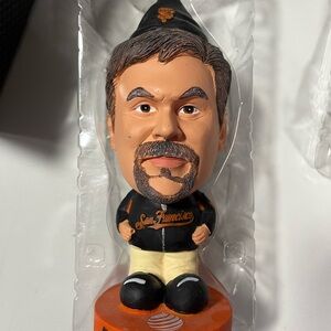 San Francisco Giants Bruce Bochy Gnome Figurine in Black and Orange